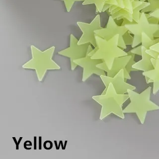 Decoração de Quarto com Estrelas Neon Fluorescentes que Brilham no Escuro para Teto de Criança - Rosa