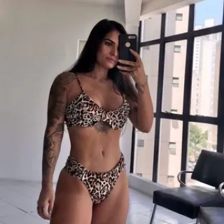 Biquini Animal Print Meia Taça com Aro - Raryel - Verde neon