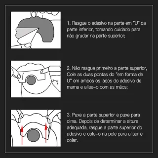 Levanta Seios Adesivo Invisível - 10 Peças - 10 unidades（sem caixa）