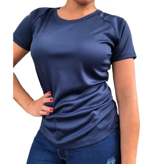 Fitness Camiseta Feminina Dry Fit Academia - Cinza