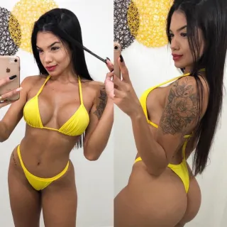 Lançamento Moda Praia: Biquíni de marquinha para piscina e saída de praia