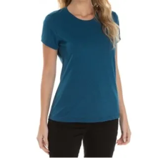 Camiseta Feminina Viscolycra Premium Manga Curta - Alta Qualidade - Azul Claro