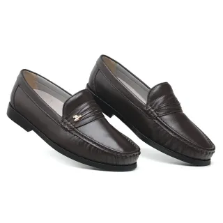 Sapatilha Mocassim Masculino Couro Legítimo Dockside Drive Solado Borracha - Marrom