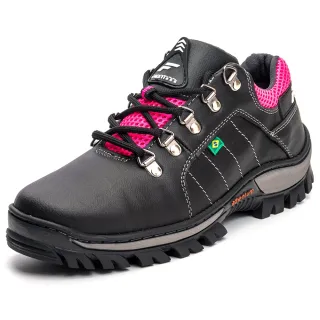 Bota Trabalho Segurança Confortável Frontinni - Tenis Adventure Coturno Trilha - Preto