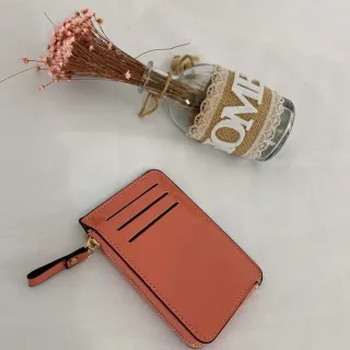 Porta cartão e moedas, carteira feminina pequena e fina - CAQUI843