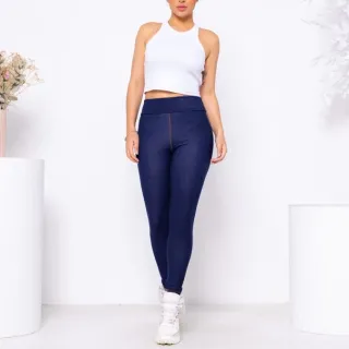 Legging Jeans Feminina Cos Alto Skinny com lycra - CINZA COR