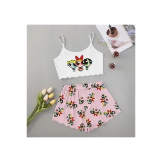 Moda verão: Pijama feminino personagens adulto - Roupa de dormir baby Doll - M15