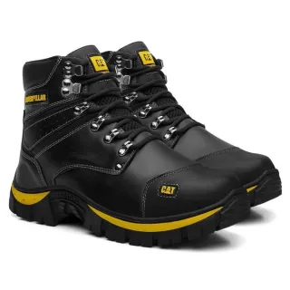 Lançamento Exclusivo: Bota Caterpillar Masculino em Couro Legítimo com Solado Confortável em Gel - Vermelho