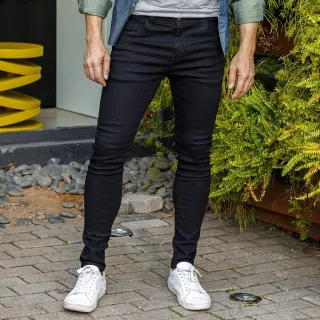 Calça Skinny Jeans Premium Masculina Preta com Lycra - Preta