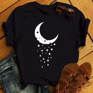 Camiseta Girassol Plus Size em Viscolycra - Preta LEAO CORAGEM