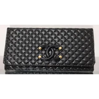 Procurada Carteira Feminina Chanel Bicolor de Mão - Caramelo