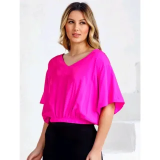 Moda verao blusa manga curta Duna