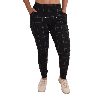 Envio Imediato Calça Jogger Feminina Cintura Alta Skinny Elastano Blogueira - Marsala