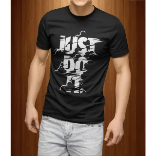 Estampada Camiseta Masculina 100% algodão - Just do it