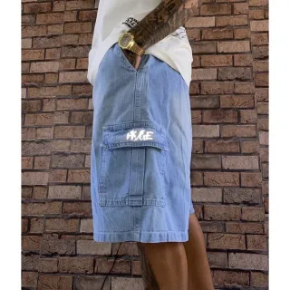Huge jeans cargo bermuda - Jeans escura
