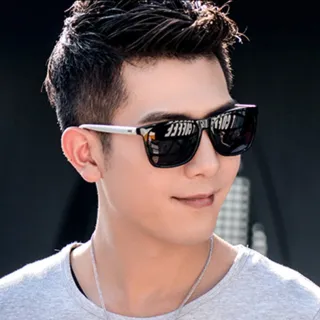 New Luxury Brand Reflective Sunglasses Men Classic Square Trendy Vintage Driving Eyewear