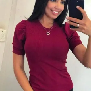 Blusinha Feminina Manga Curta Canelada Princesa - Kit com 5 Blusas - Único