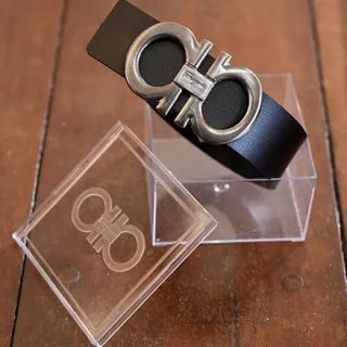 Envio Imediato: Cinto de Couro com Fivela em Metal Preta ou Prata - Várias Marcas - HB