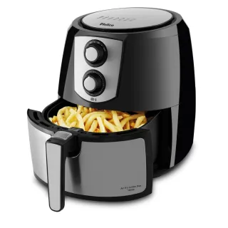 Philco Jumbo Fritadeira Air Fryer 5,5L, Preto e Inox - Modelo 127V - 127v