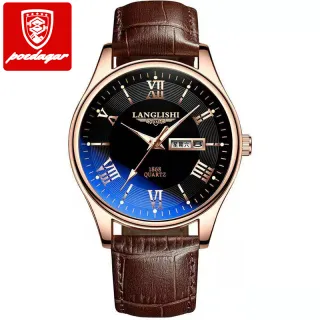 Relógio de Pulso Masculino Popular à Prova D'água - Calendário Luminoso, Aço Inoxidável - 605-2