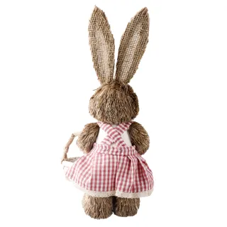 Rabbit Toy Kids Gira Easter Decoration Garden Bunny Straw Cloth Party Gift Ornaments - Único