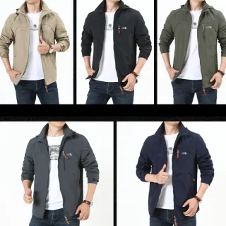 Jaqueta Masculina Casual Trabalho Esportes Ar Livre Resistente Vento Larga - Verde