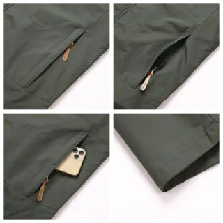 Jaqueta Masculina Casual Trabalho Esportes Ar Livre Resistente Vento Larga - Verde