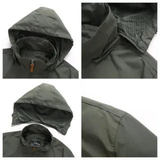 Jaqueta Masculina Casual Trabalho Esportes Ar Livre Resistente Vento Larga - Verde