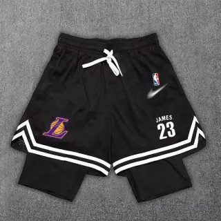 Calças de Moletom Forradas NBA Basquete Masculina Lakers Kobe James - Kobe (Preto)