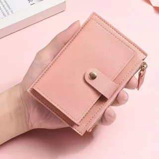 Bolsa da Moeda Estudante Curto Verão Fino Bonito Simples - Nova Carteira 2023 - Rosa