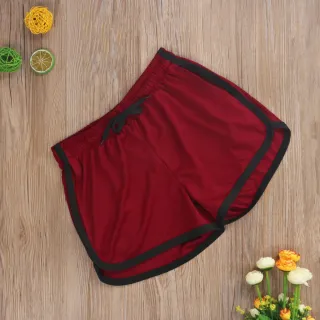 Calções de Malha Esportiva Masculinos para Ginástica e Corrida - Vermelho