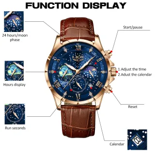 Relógio de Pulso Luminoso Automático à Prova d