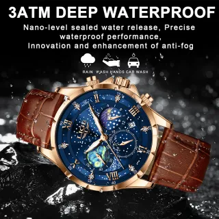 Relógio de Pulso Luminoso Automático à Prova d