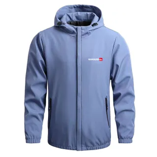 Esportiva Masculina Impermeável Quiks Hooded Windbreaker - Azul Marinho