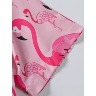 Blusa Flamingo Branco Rosa Camisa Manga Curta Casuais Homens - Gf071 Flamingo em Pó Branco