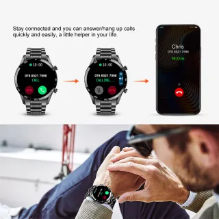 Relógio inteligente masculino LIGE IP67 à prova d