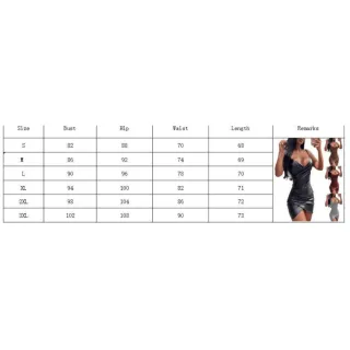 Vestido feminino sexy curto em couro falso com decote V profundo e alça espaguete - Preto