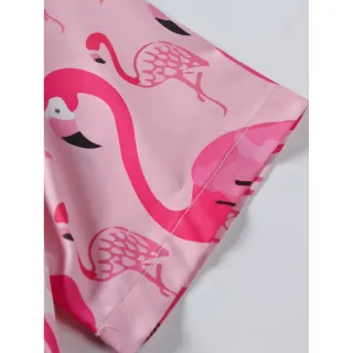 Blusa Flamingo Branco Rosa - Camisas Casuais de Verão - Gf071 Flamingo em Pó Branco