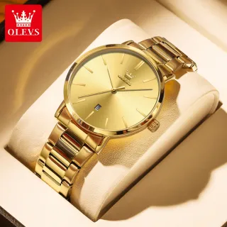 Relógio Masculino OLEVS TY701 - Original Luxo, Dourado, Prova d