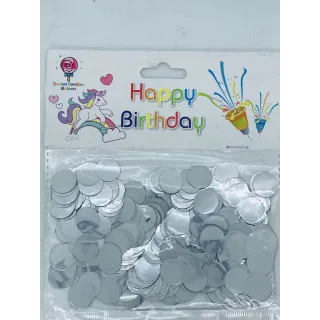 Confetes Metalizados 15g - Bexiga Topo de Bolo Festas Carnaval - Preto-P