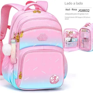 Mochila Ultra Leve Infantil para Meninas - Gradiente Escolar - Mochila do jardim de infância