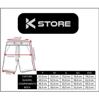 Bermuda Treino Masculina Diagonal Moletom Academia - K STORE - Cinza