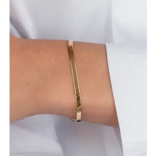 Conjunto Colar e Pulseira Folheados Banhados a Ouro 18k - Fúcsia