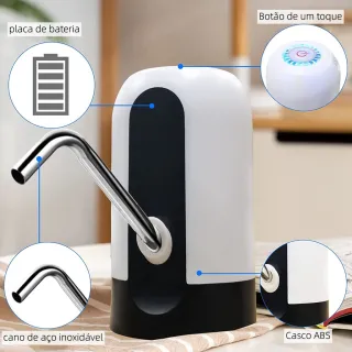 Carregador Universal USB para Galão de Água - Bomba Elétrica - Único