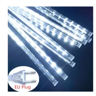 Enfeite de Natal Festa Cascata Pisca Cordão 36 Led - Branca Fria - Colorido