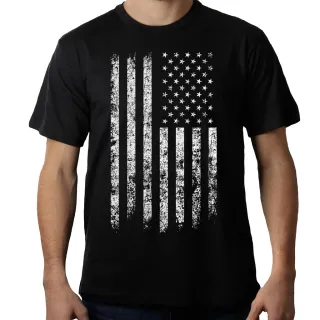 Bandeira Americana Camiseta Masculina Básica