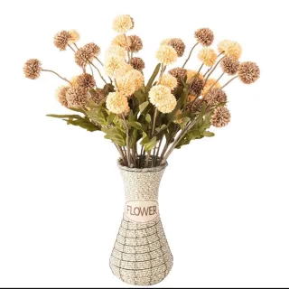 Arranjo Decorativo de Flores Artificiais Dente de Leão - Buquê com 5 flores - Azul