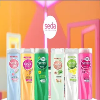 Shampoo Anticaspa Seda Todos Tipos de Cabelo 325 ml - Hidratação Intensa com Ceramidas, Babosa e Óleos - Pretos Luminosos