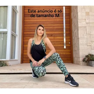 Moda Fitness Feminina Conjunto Trio Calça E Top + Blusa Embutida
