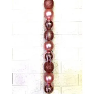 Bola Lisa Fosca Glitter 6cm 9uni, 5cm 12uni e 4cm 15uni - Vermelho (6cm 9 unidades )